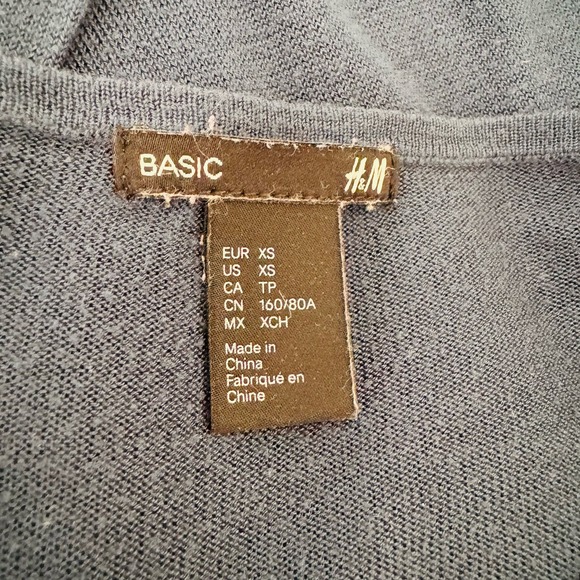 H&M Basics Womens Teal Blue Long Sleeve Crewneck Tee Shirt Size XS - Picture 5 of 8